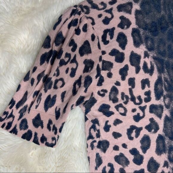 Sz Large Rebecca a Taylor Cheetah pink cardigan - Picture 11 of 13
